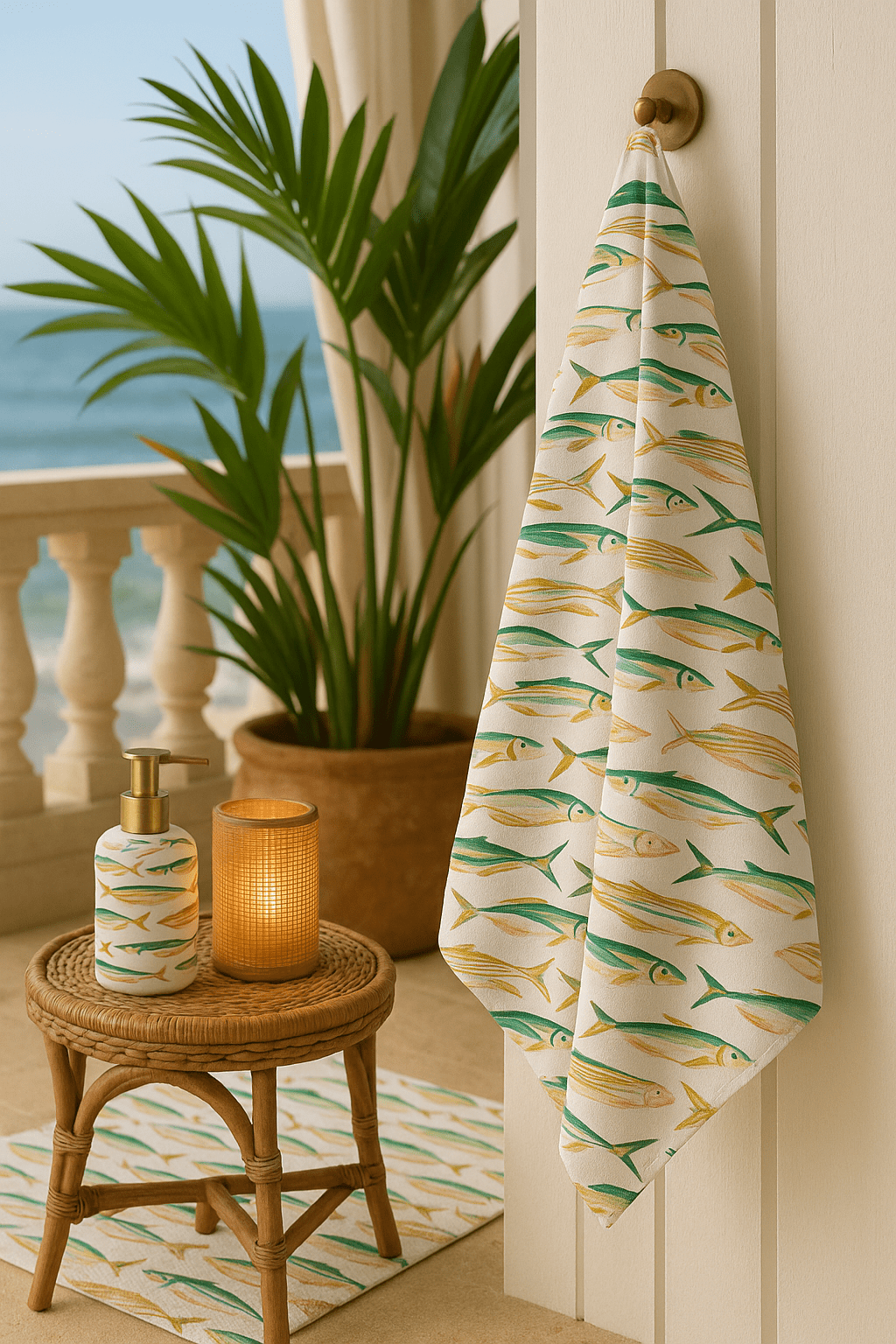 Tropical Sardine hand towel