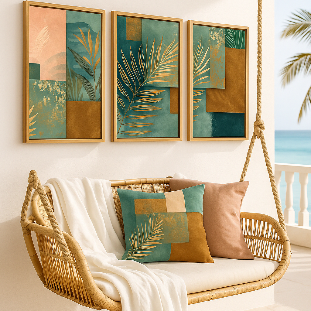 Digital wall art set by Island and sage