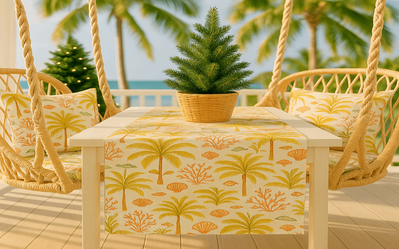 Image of Island & Sage Coastal Christmas table runner