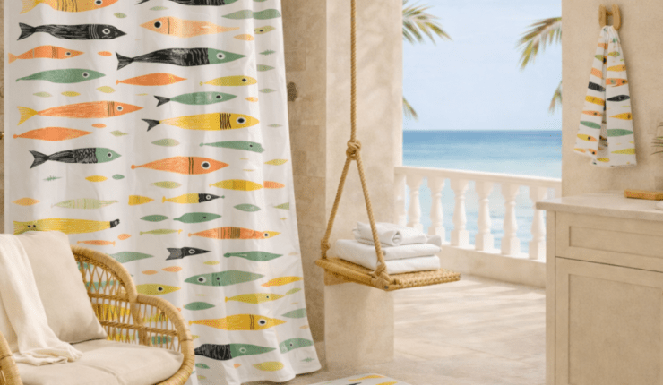 Sardine shower curtain